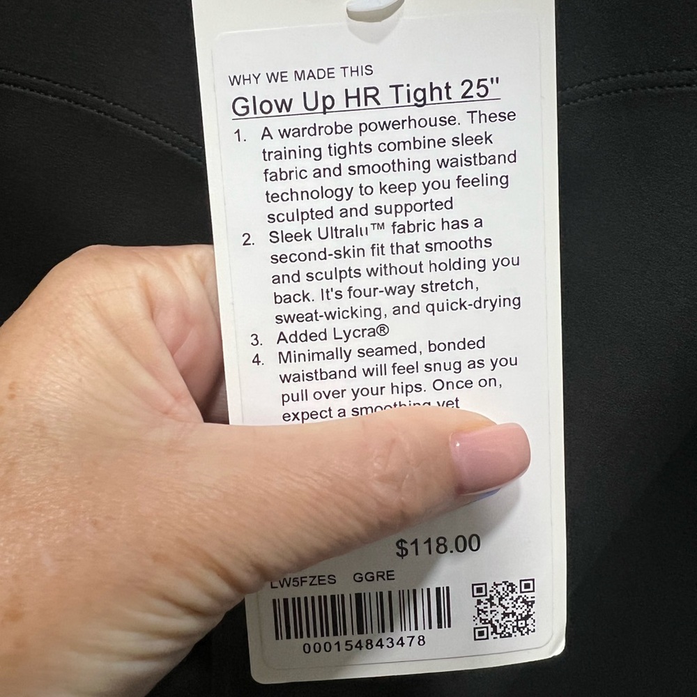 lululemon Glow Up HR tight dark gray Performance Leggings - Picture 2 of 5